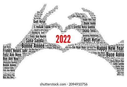 Bonne année 2022 dans différentes langues 