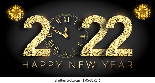 Happy New Year 2022, Greeting Card Illustration