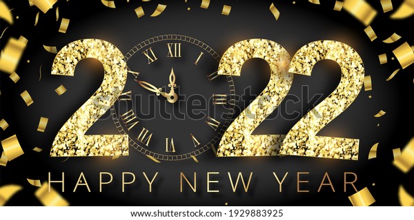 Happy New Year 2022 Greeting Card Stock Illustration 1929883925