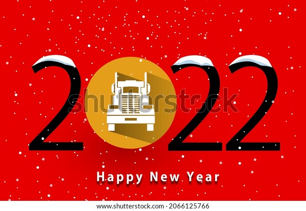 happy new year\
2022. 2022 with truck\
icon\
