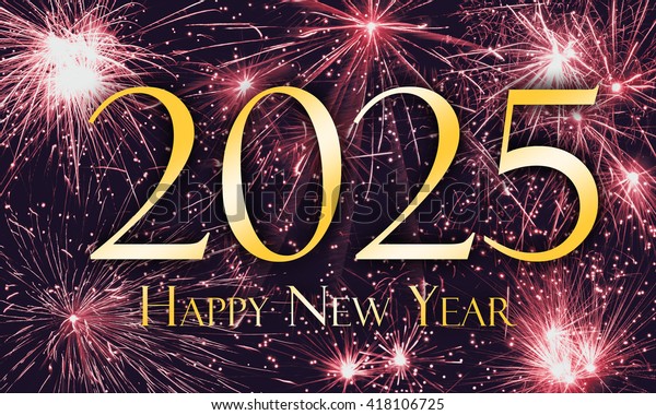 Happy New Year 2025 Stock Illustration 418106725