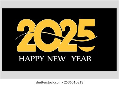 Happy  new  year  2025  banner  design . - Powered by Shutterstock