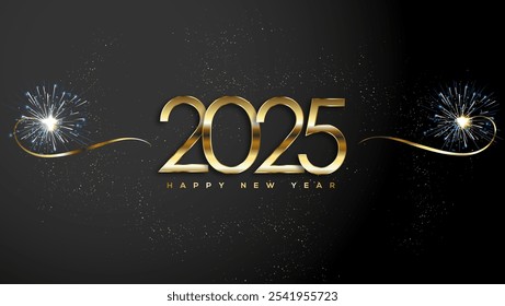 Happy New Year 2025 Greeting Card - Powered by Shutterstock