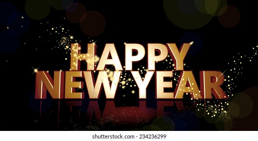 Happy New Year 3d Image Stock Illustration 234236299 | Shutterstock