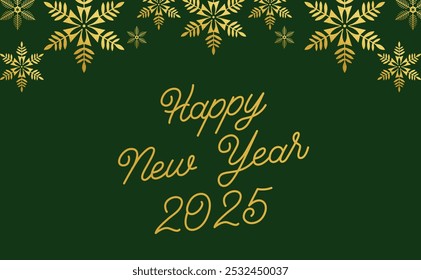 happy new year card for celebration background with leaf snow flake - Powered by Shutterstock