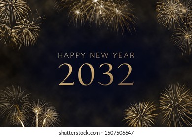 Happy New Year Greeting Card 2032