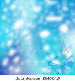 Happy New Year greeting card background blue