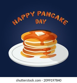 happy pancake day illustration poster - Powered by Shutterstock