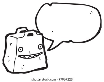 Happy Paper Bag Cartoon Stock Illustration 97967228