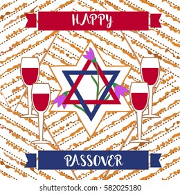 Happy Passover Poster Card Kosher Pesach Stock Illustration 582025180 ...