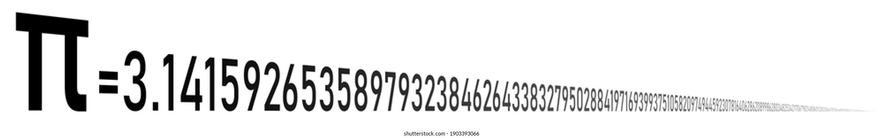 Happy PI day March 14th mathematical number banner background illustration