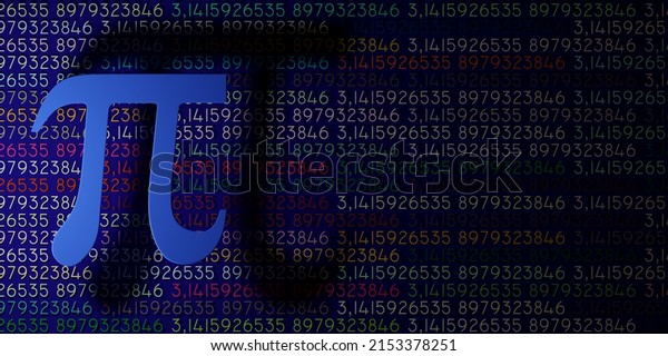 Happy PI day March 14th. Pythagoras\
mathematical numbers series ( 3,14) symbol. Pi Number Mathematic\
education symbol. 3d\
illustration