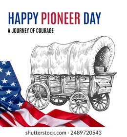 Happy Pioneer Day! Celebrated on July 24th in Utah, this holiday honors the pioneers who settled in the state. Parades, fireworks, and community events, reflecting Utah's rich history. Pioneer Day   - Powered by Shutterstock