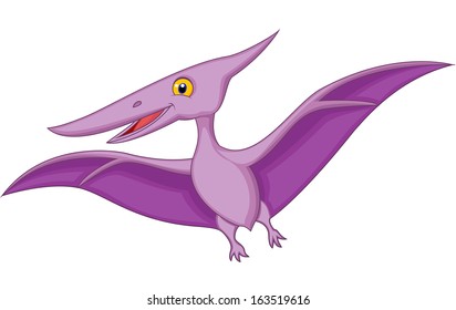 Happy Pterodactyl Cartoon