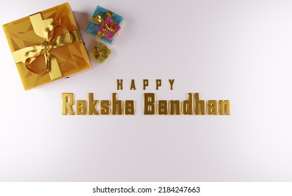 Happy Raksha Bandan, 3d Rendered Wish With White Background