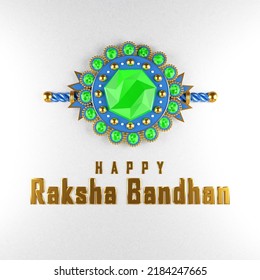 Happy Raksha Bandan, 3d Rendered Wish With White Background