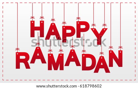 Happy Ramadan Letters Design Stock Illustration 618798602 ...