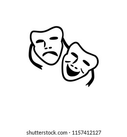 Happy Sad Mask Icon Stock Illustration 1157412127 | Shutterstock