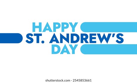 Happy St. Andrew's Day colorful text typography on white or black background banner illustration great for wishing and celebrating Happy Happy St. Andrew's Day in November - Powered by Shutterstock