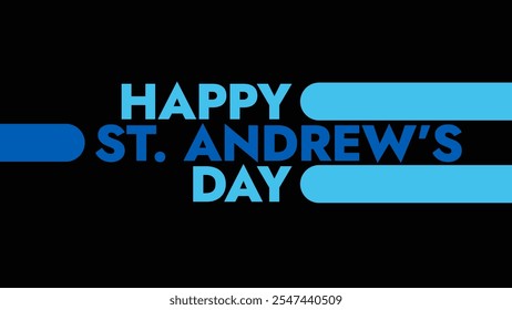 Happy St. Andrew's Day colorful text typography on white or black background banner illustration great for wishing and celebrating Happy Happy St. Andrew's Day in November - Powered by Shutterstock