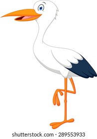 Happy Stork Cartoon