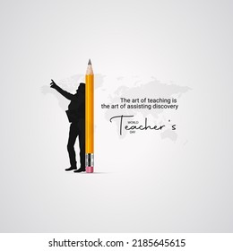 Happy Teacher's Day, 3D illustrations. - Powered by Shutterstock