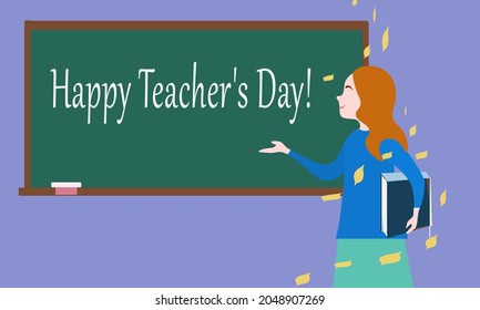 Happy Teachers Day Background Poster Template Stock Illustration ...