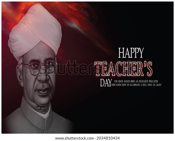 Happy Teachers Day Illustration Red White Stock Illustration 2034810434 ...