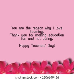 Happy Teachers Day Wishes Greeting Card Stock Illustration 1806649456 ...