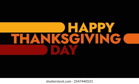 Happy Thanksgiving Day colorful text typography on white or black background banner illustration great for wishing and celebrating Happy Thanksgiving Day in November - Powered by Shutterstock