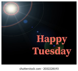 Happy Tuesday Colorful Design Background