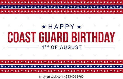 Happy U.S. Coast Guard Birthday Celebration banner concept abstract background. Modern patriotic backdrop - Powered by Shutterstock