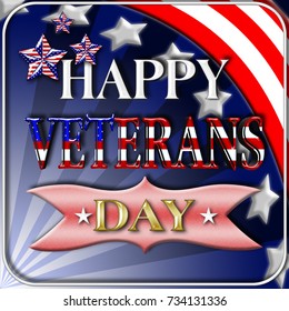 Happy Veterans Day 3d Illustration Honoring Stock Illustration ...