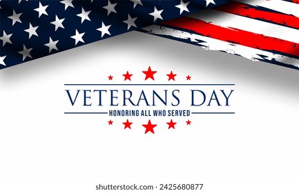 Happy Veterans Day United States of America background vector illustration , Honoring all who served - Powered by Shutterstock