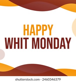 Happy Whit Monday backdrop design Banner along with cross and typography in the center - Powered by Shutterstock