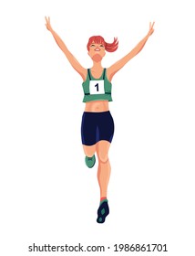 走る 女性 正面 のイラスト素材 画像 ベクター画像 Shutterstock