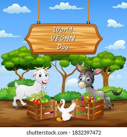 Happy World Vegan Day concept background - Powered by Shutterstock