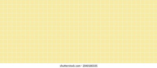 Happy Yellow Pastel Hand Drawn Cover With Grid Background, Cute Pattern Seamless Elements Color Design.