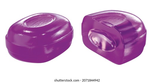 Hard Candy Isolated On White Background. 3d Illustration.