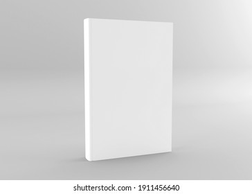 Hardcover Book Mockup. Book, Brochure, Magazine  Cover Template. 3d Rendering Book Mockup Isolated Gray Background.