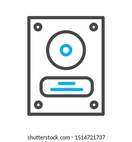 harddisk icon isolated on abstract background