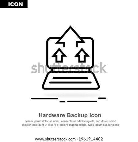 Hardware Backup Icon, with isolated background