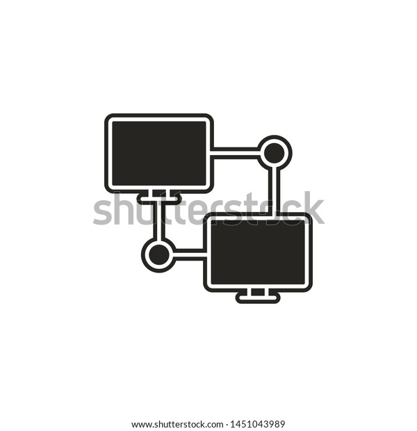 Hardware Pc Connection Lan Icon Simple のイラスト素材