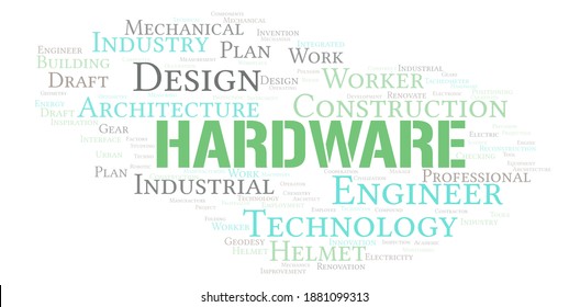 Hardware Typography Word Cloud Create Text Stock Illustration ...