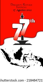 Hari kemerdekaan Indonesia yang ke 77th, dengan latar Monumen Nasional yang merupakan ikon dari Ibu Kota Indonesia 