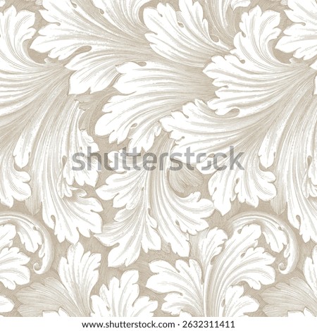Harmonious Blend of Geometric Floral Scrollwork Hand Drawn Patterns