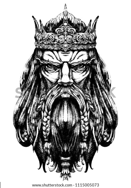 Harsh Old King Crown Stock Illustration 1115005073