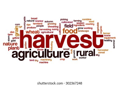 Harvest word cloud