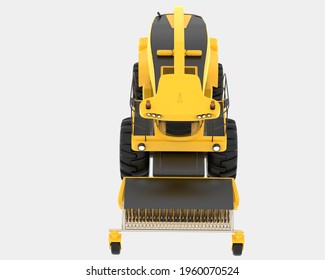 Harvester isolated on background. 3d rendering - illustration