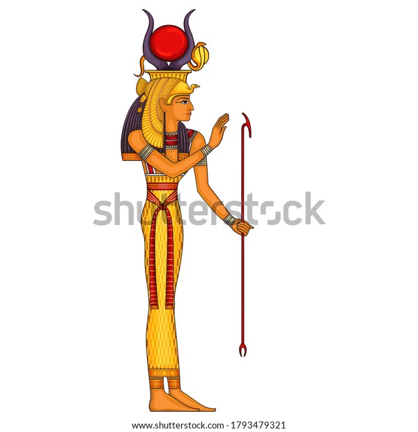 Hathoregyptian Ancient Symbol Isolated Figure Ancient Stock ...